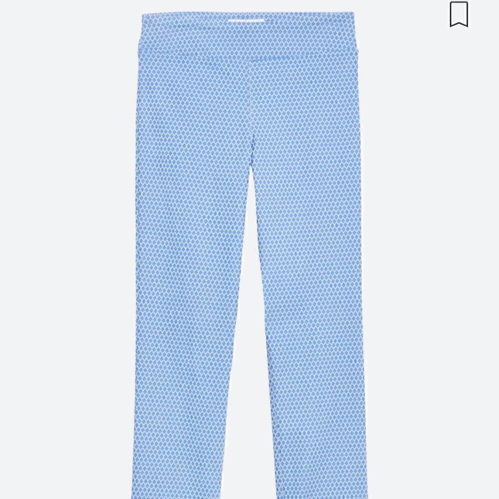 Margaret M Printed Straight Leg Pull on Pants Size M NWOT